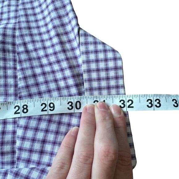 Tom Ford Purple Plaid Button Front Shirt - Picture 9 of 10